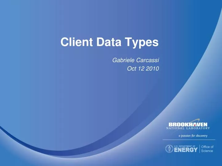 client data types