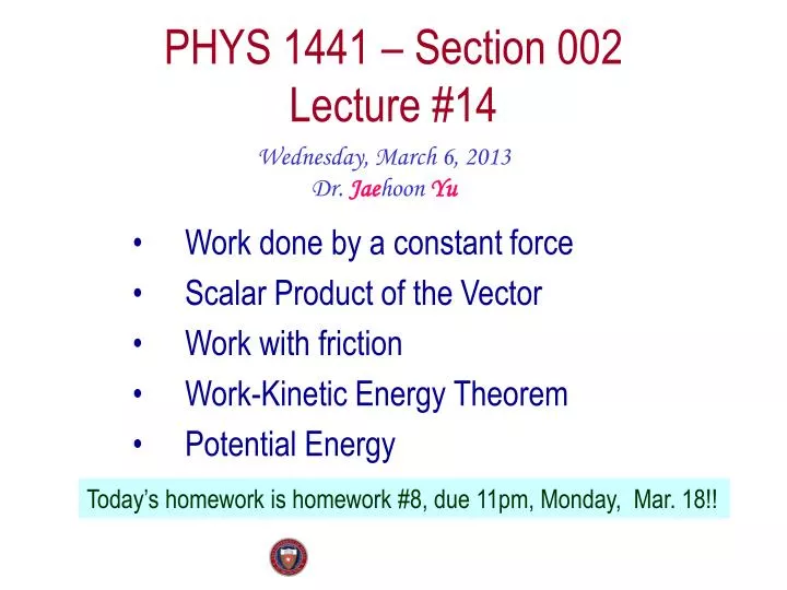 phys 1441 section 002 lecture 14