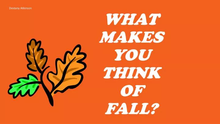 what makes you think of fall