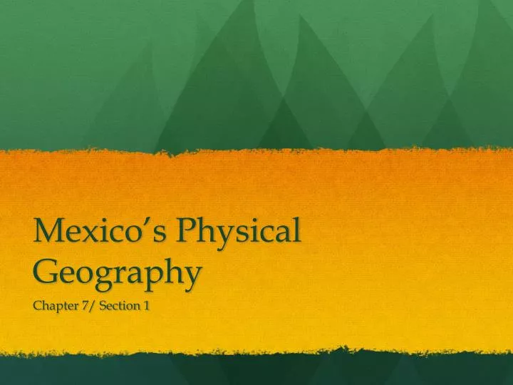 mexico s physical geography