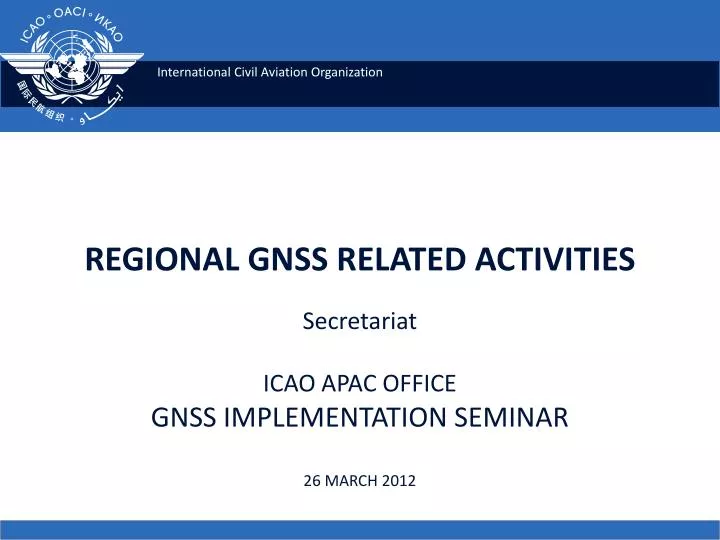 regional gnss related activities