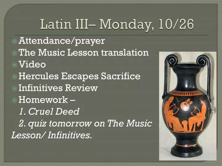 latin iii monday 10 26