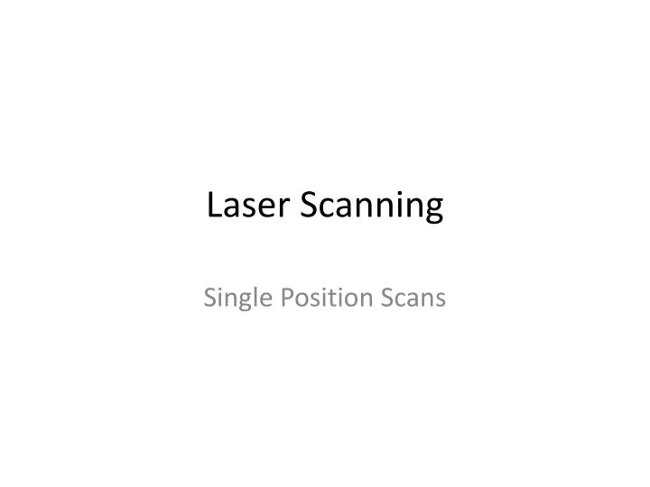 laser scanning