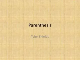 Parenthesis