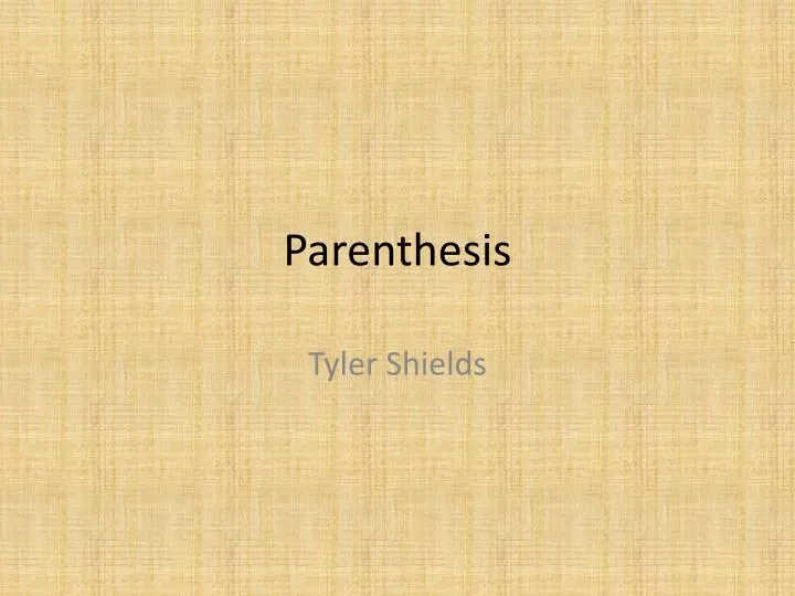 parenthesis