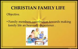 CHRISTIAN FAMILY LIFE
