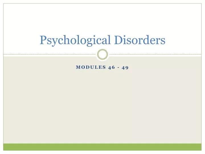 psychological disorders