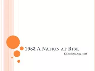 1983 A Nation at Risk