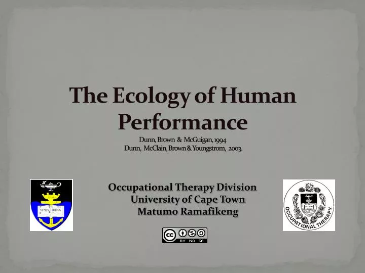 the ecology of human performance dunn brown mcguigan 1994 dunn mcclain brown youngstrom 2003