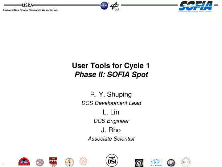 user tools for cycle 1 phase ii sofia spot