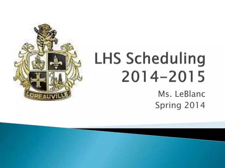lhs scheduling 2014 2015