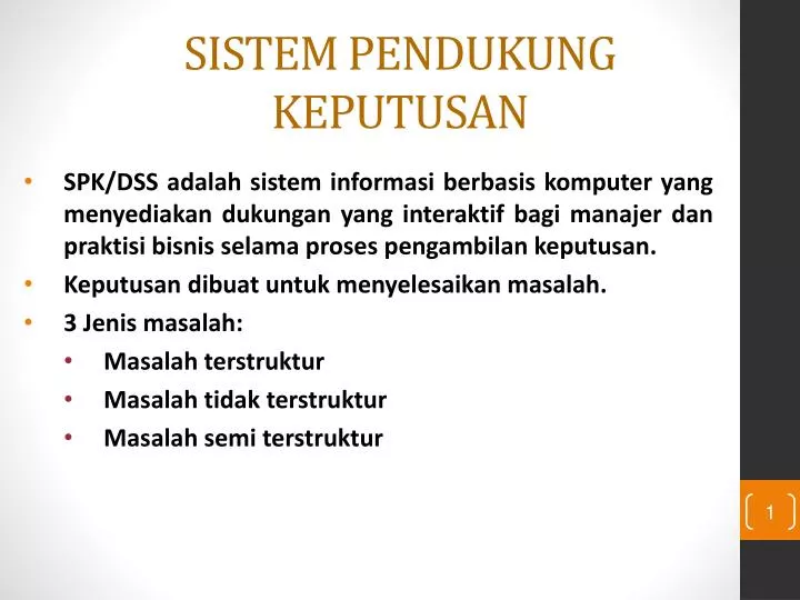 sistem pendukung keputusan