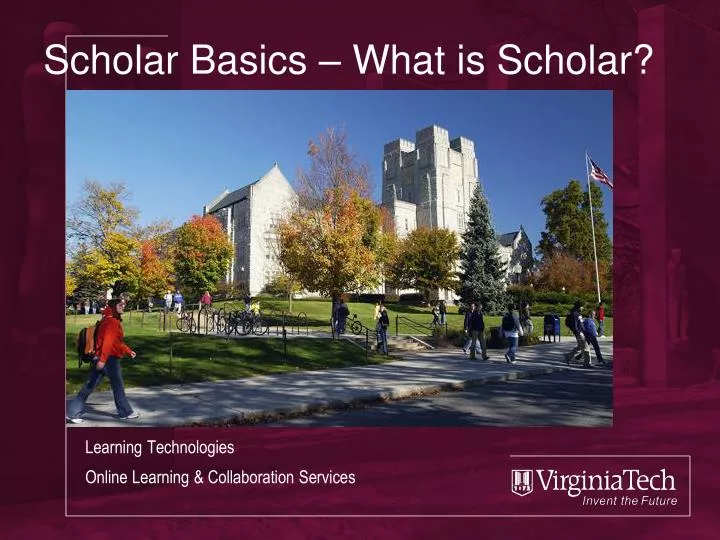 scholar basics what is scholar