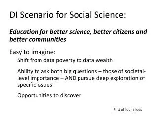 DI Scenario for Social Science: