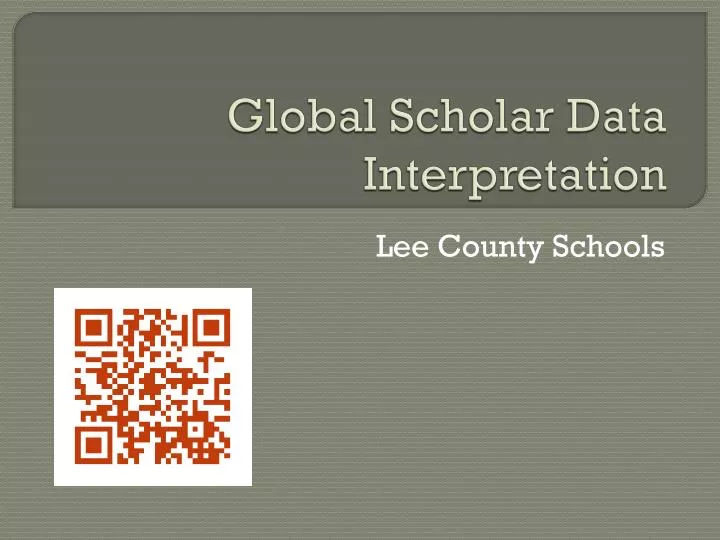 global scholar data interpretation