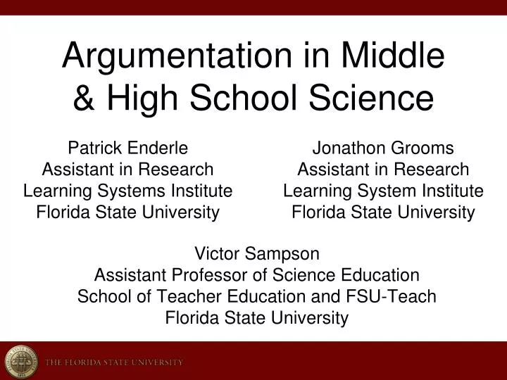 argumentation in middle high school science