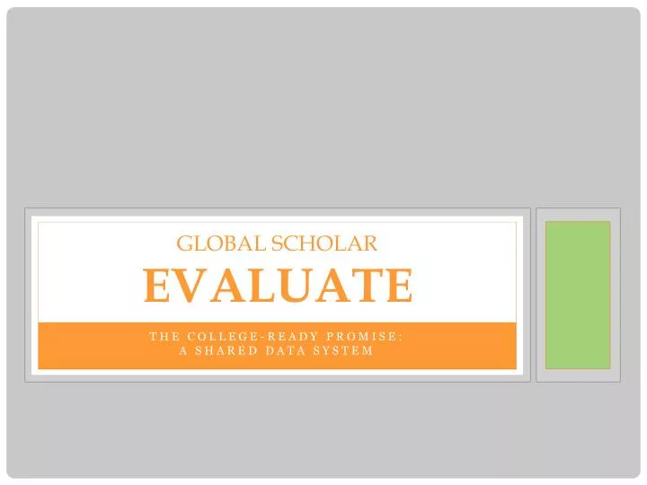 global scholar evaluate