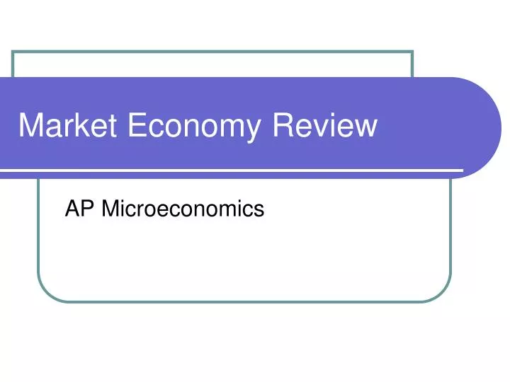 market economy review