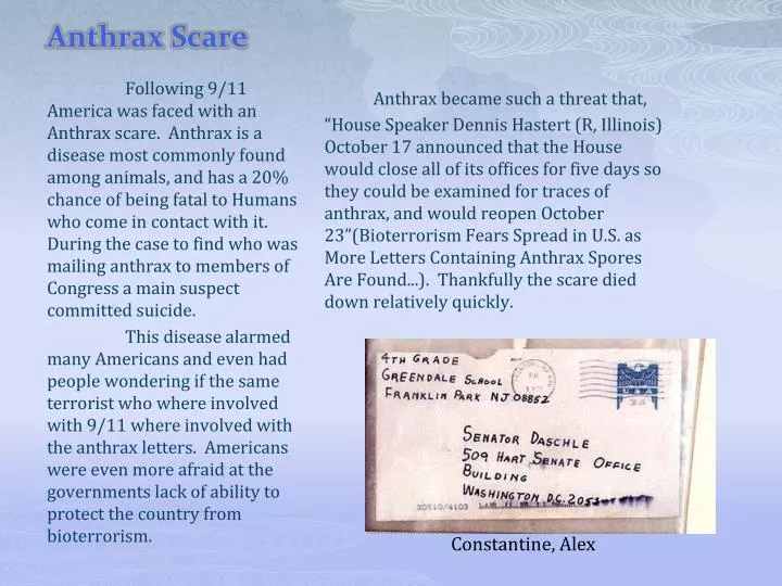 anthrax scare