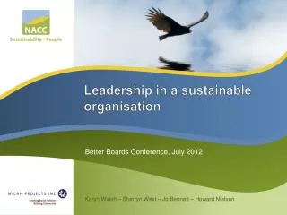 Leadership in a sustainable organisation