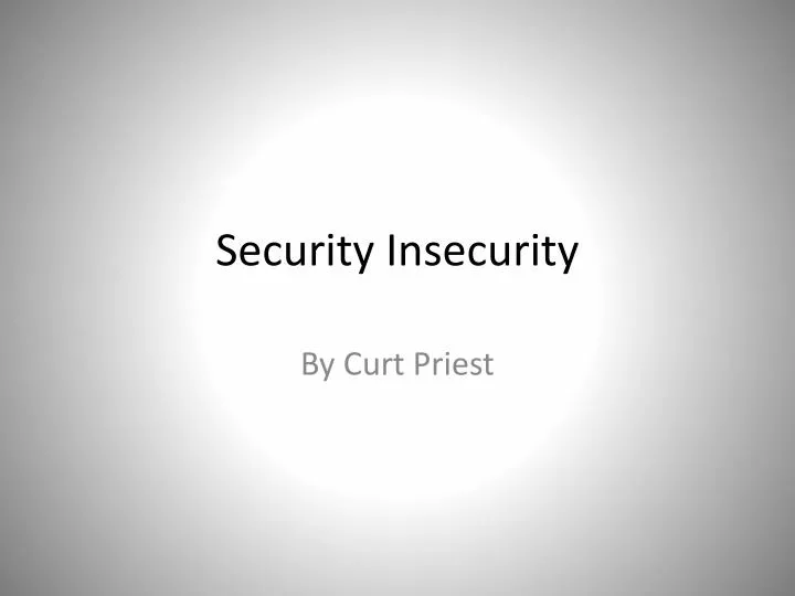 security insecurity