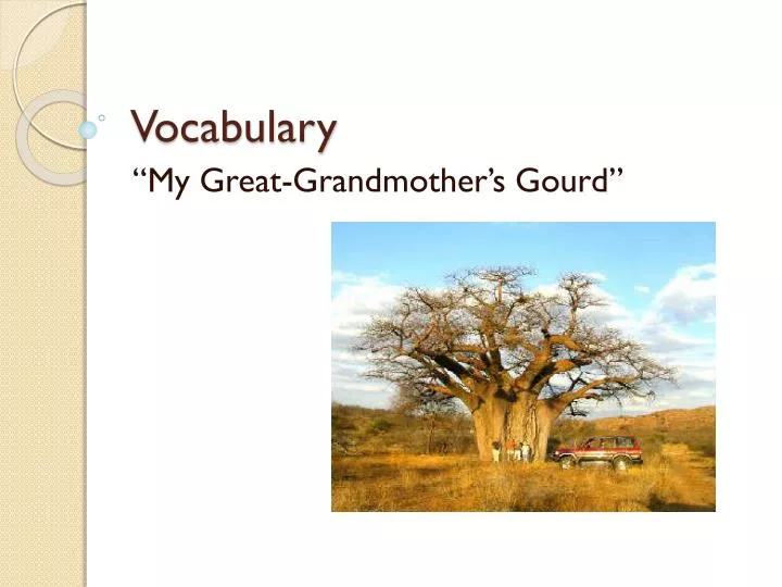 vocabulary