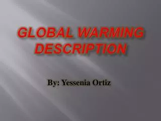 Global Warming Description