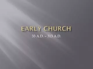 Early church