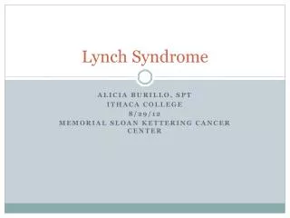 Lynch Syndrome