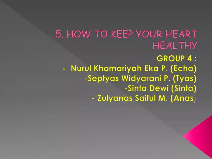 5 how to keep your heart healthy