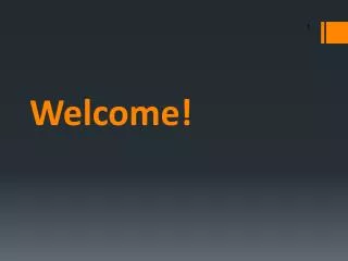 Welcome!