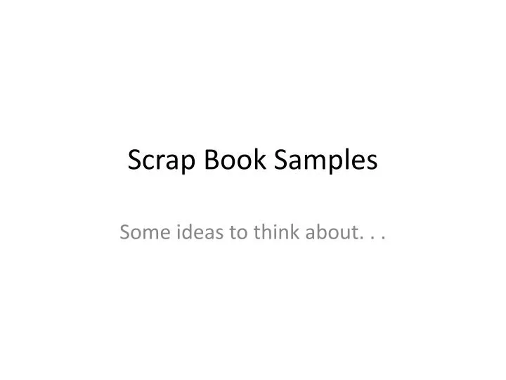 scrap book samples