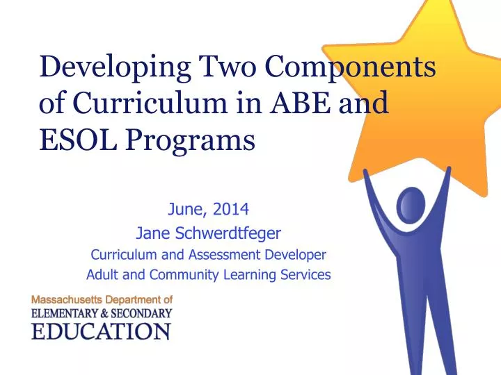 developing two components of curriculum in abe and esol programs