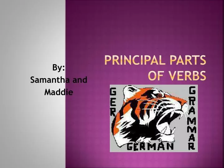 principal parts of verbs