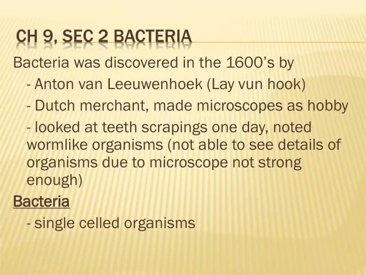 ch 9 sec 2 bacteria