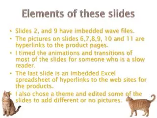 Elements of these slides