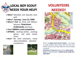 VOLUNTEERS NEEDED!