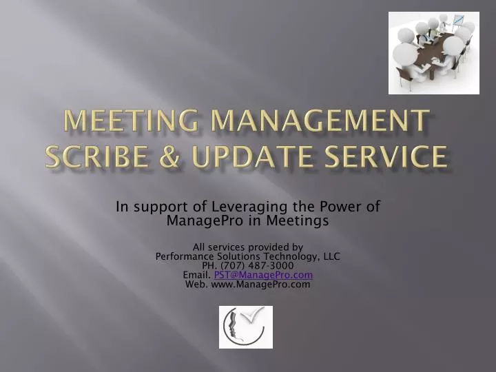 meeting management scribe update service