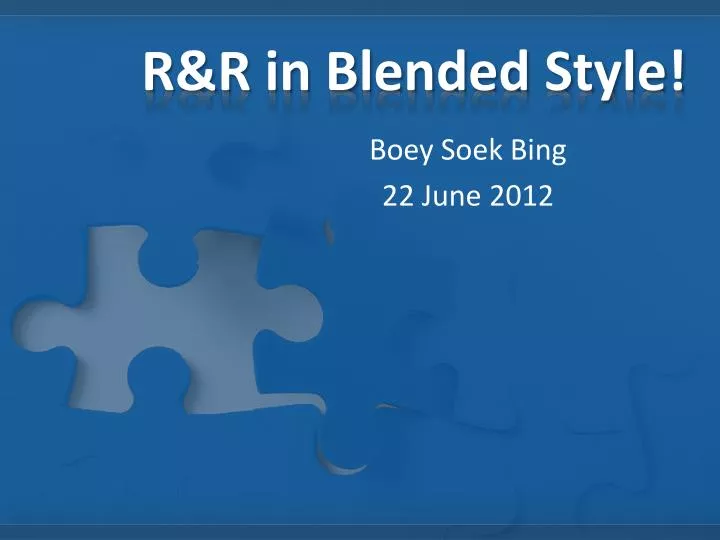 r r in blended style