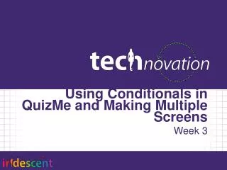 Using Conditionals in QuizMe and Making Multiple Screens