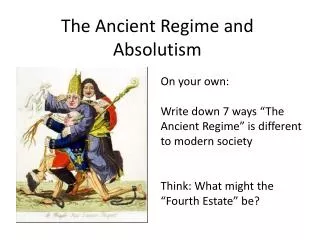 The Ancient Regime and Absolutism