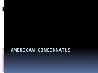 American Cincinnatus