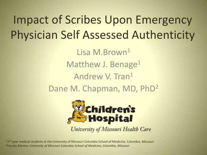 impact of scribes upon emergency physician self assessed authenticity
