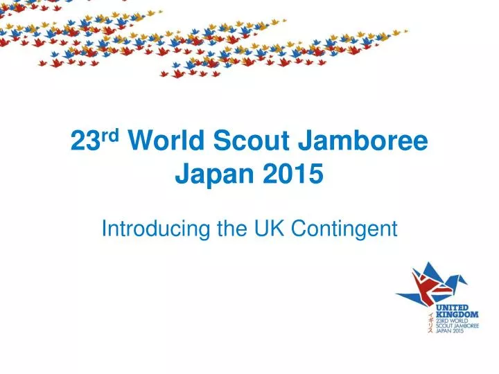 23 rd world scout jamboree japan 2015