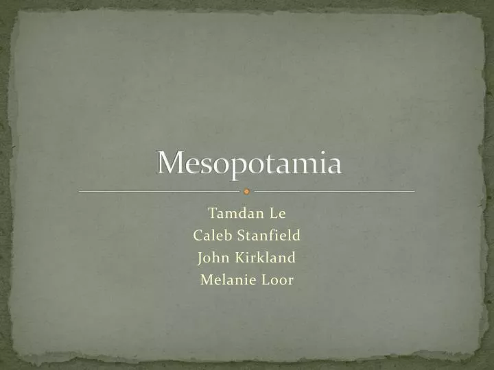 mesopotamia