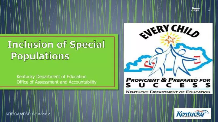 inclusion of special populations