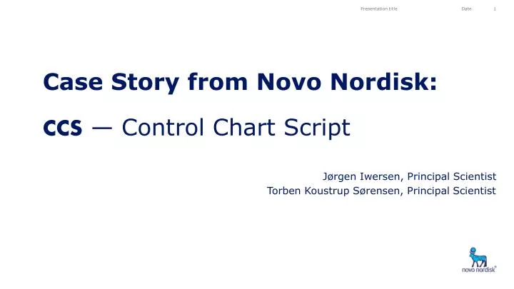 case story from novo nordisk ccs control chart script