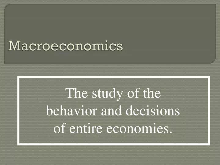 macroeconomics