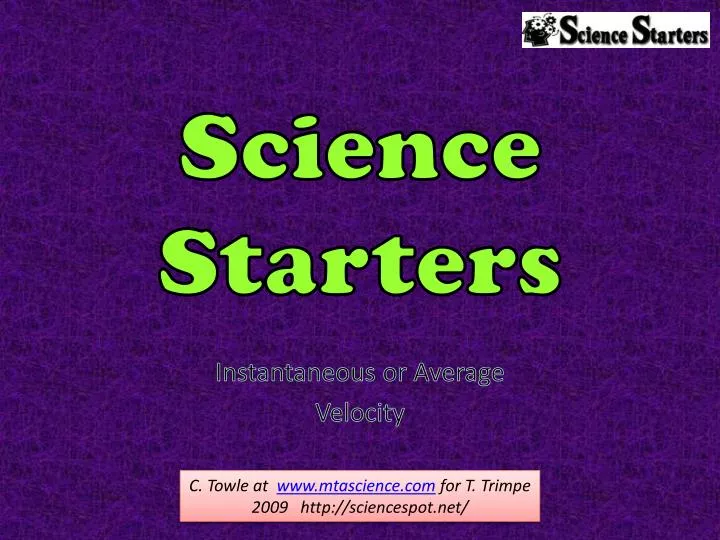science starters