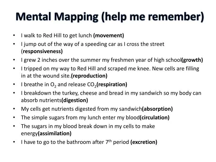 mental mapping help me remember